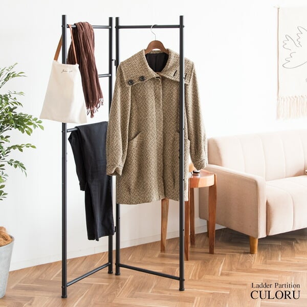収納家具 ラック ポール ハンガー スタンド マフラー アイアン コート 洋服 帽子 鞄 ストール 掛け可変 自立 省スペース コンパクト スリム ブ ライトグレー シンプル オシャレ 北欧 CULORU クロル
