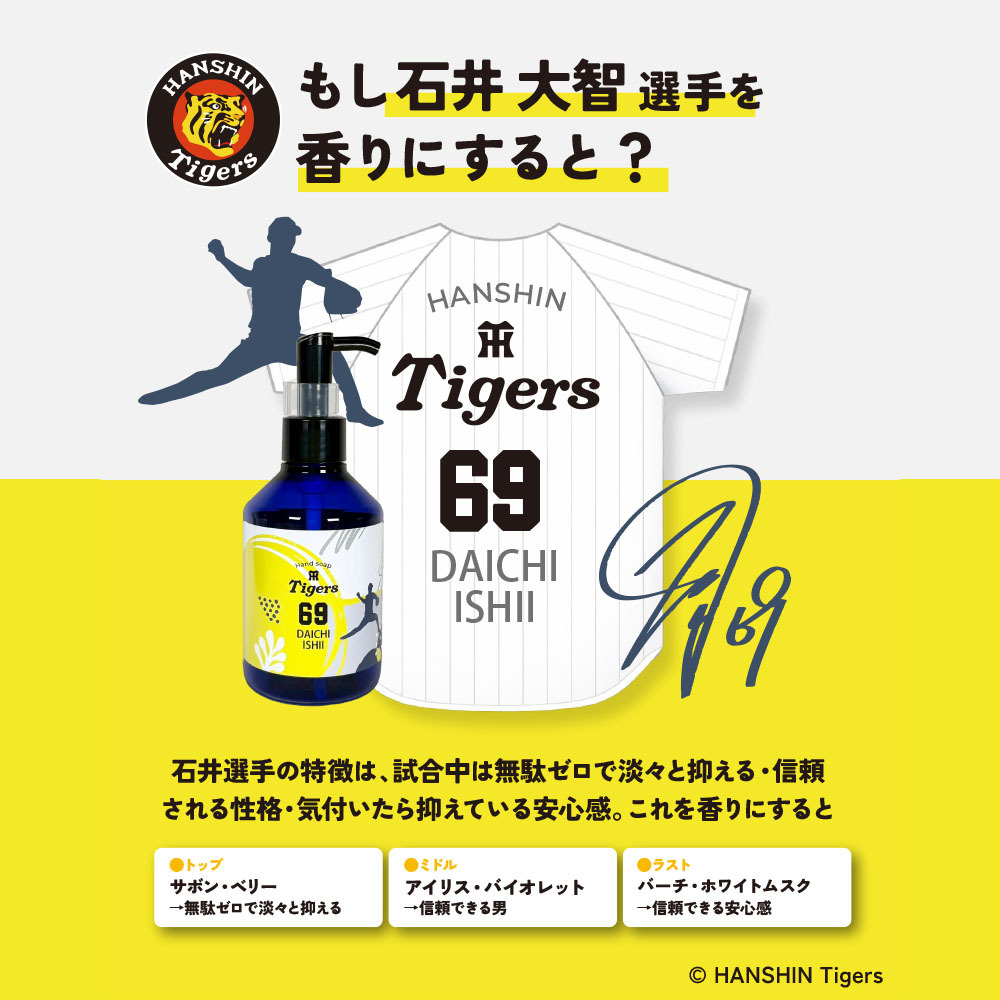 阪神タイガース ハンドソープ ＃69 石井大智 選手