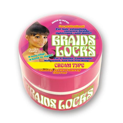 コーンロウ ワックス ゴーゴーメアリー ブレイドロックス 80g ヘアワックス 編み込み スタイリング剤 特殊系ヘア エクステ用 滑り止め 消臭 ハーブエキス配合 キャンディーハニーの香り