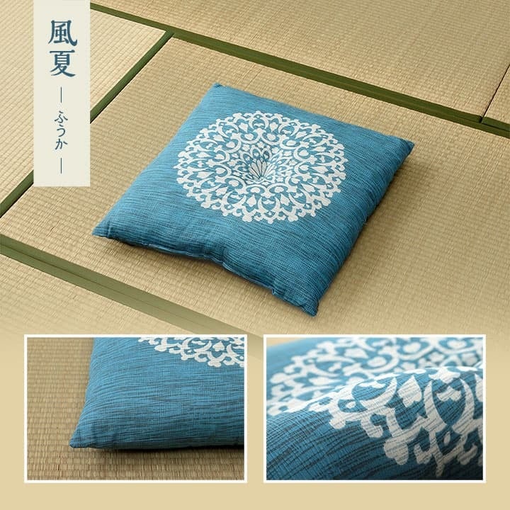 座布団 洗える 日本製 国産 和室 洋室 銘仙判 夏 約55×59cm 安心安全の純国産い草座布団 ポリエステル 綿 座ぶとん ざぶとん フロアクッション 和室クッション 寝具 寝室用品 インテリア 綿100% 手洗い 肌触り
