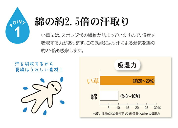 固わた40mm入り い草ごろ寝フリーマット（おやじの場所) 『大和』 約70×150cm