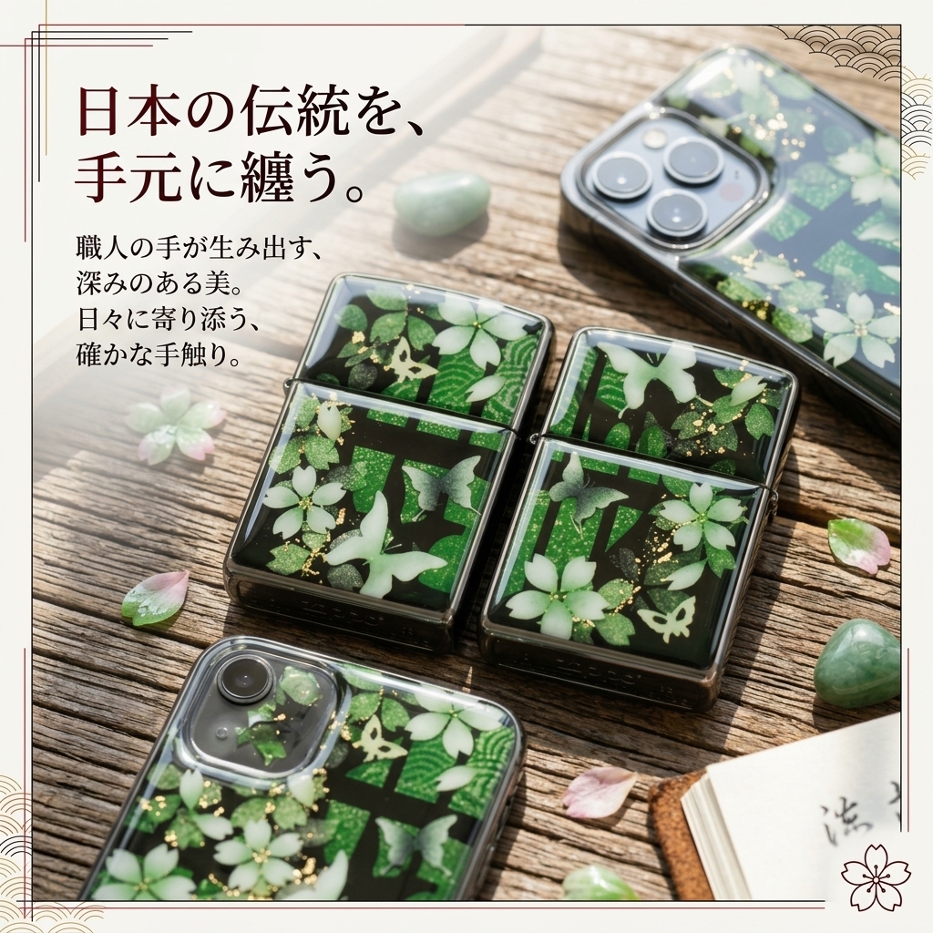 ペアzippoケース「蹴」ライター ジッポ 和柄 伝統 職人 手作り 送料無料 名入れ 桜 さくら 手作り ハンドメイド 記念日 誕生日 プレゼント ギフト