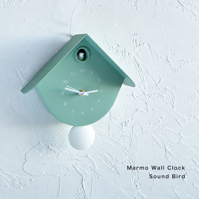 Marmo Wall Clock 鳩[掛け時計 おしゃれ 壁掛け時計 北欧 鳩時計 かわいい 時計 振り子時計 インテリア カッコー時計 シンプル 壁掛け ナチュラル アナログ時計 リビング ハト時計 モダン ウォールクロック 鳥 静音 小鳥]