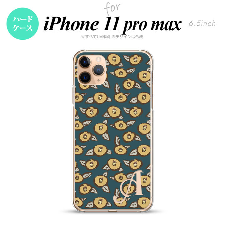 iPhone11ProMax iPhone11pro max スマホケース ハードケース つばき 紺 +アルファベット メンズ レディース nk-i11pm-1703i