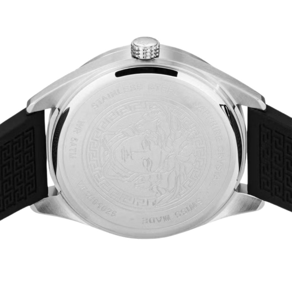 ヴェルサーチェ 腕時計 メンズ グリーン シルバー ブラック 42mm VERSACE V-VERTICAL シリコンベルト スイス製 メンズ腕時計 軽量 ブランド おしゃれ プレゼント ギフト 卒業 入学 お祝い