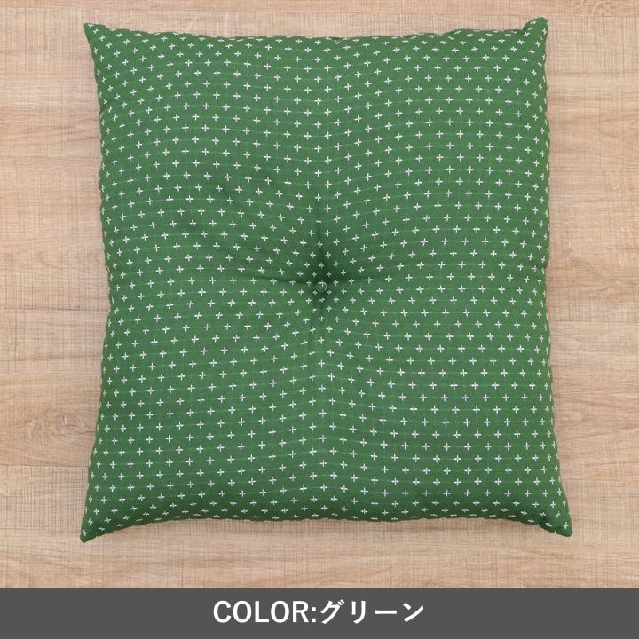ラグ カーペット クッション 『詩織』 ベージュ 55×59cm 正方形 北欧 フロアクッション 無地 シンプル おうち時間 ファブリック 布 柔らかい モダン