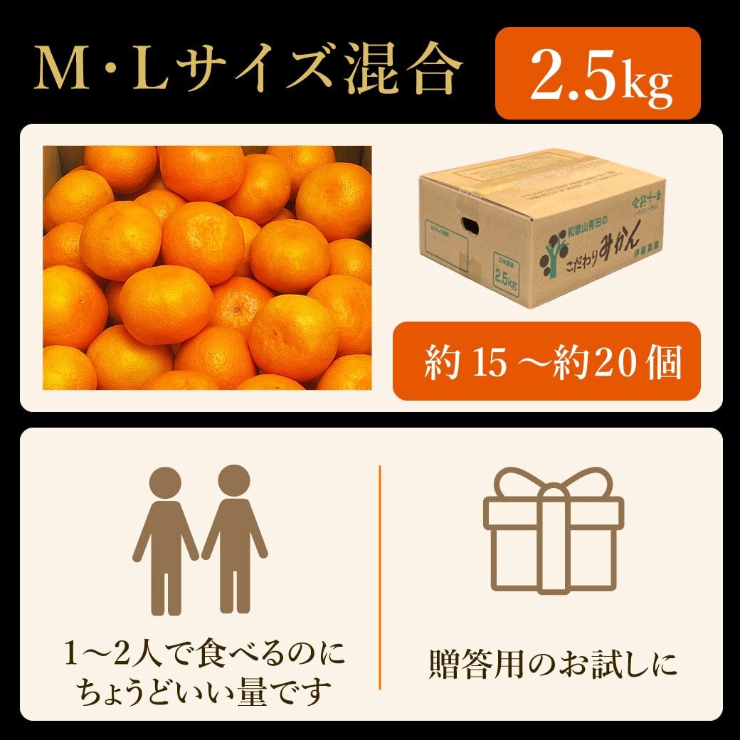 みかん 2.5kg 贈答用 秀品 特選 送料無料 和歌山 M L 伊藤農園 大玉 中玉 手詰め 有田みかん 温州みかん 果物 出産内祝い 贈答 ギフト 誕生日 結婚祝い 出産祝い 内祝い ギフト