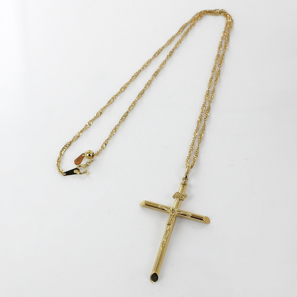 18金 ペアネックレス カップル 親子 姉妹 女友達 お揃い ペア 十字架 キリスト クロス ネックレス K18 18K 45cm ゴールド お守りジュエリー 金 誕生日 結婚記念日 プレゼント 夫婦 両親 ペアギフト ペアルック ペンダント ペアアクセサリー ランキング お祝い クリスマスプレゼント