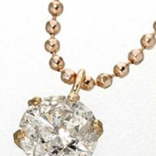 K18PG ダイヤモンドネックレス 0.4ct ピンクゴールド ペンダント 18金 1粒ダイヤ ジュエリー アクセサリー レディース 4月 誕生石 ギフト プレゼント
