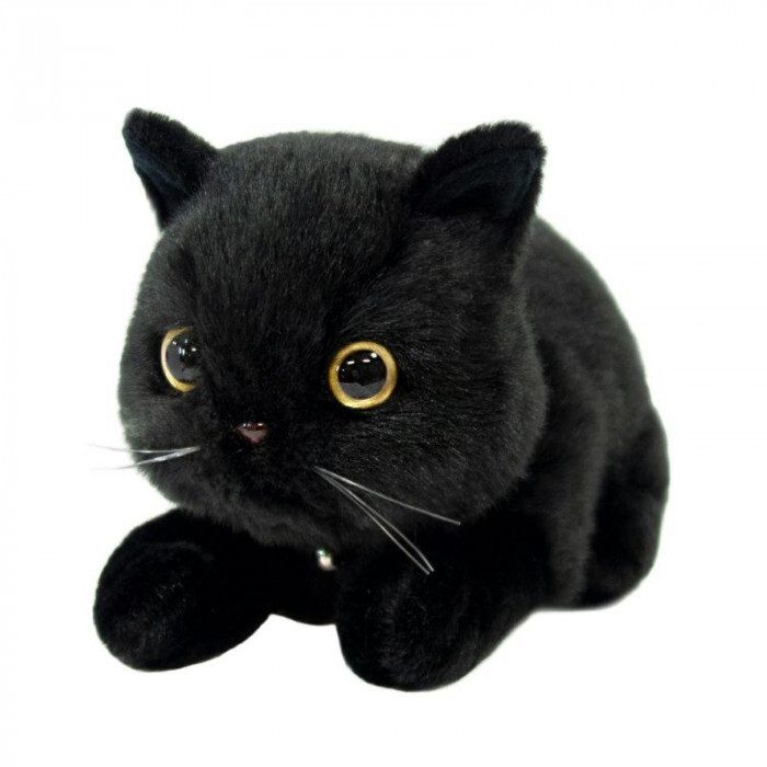 吉徳 ぬいぐるみ コネコ ブラック 黒猫 子猫 人形 おもちゃ リアル ギフト プレゼント インテリア 雑貨 かわいい おしゃれ 癒し グッズ 子ども キッズ 女の子 男の子 誕生日 クリスマス