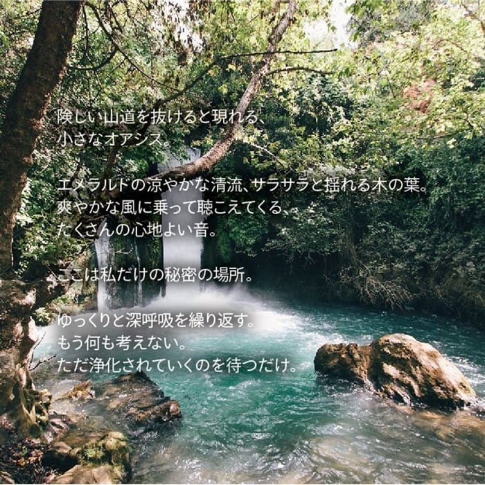 せせらぎ感じるナイトタイムオイル《Little oasis》｜天然精油・涼やかな秘境