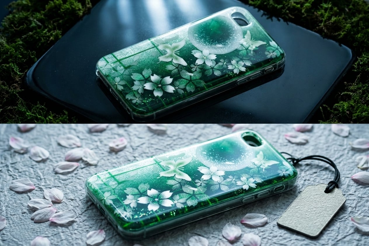 【全機種対応】スマホケース『雨』名入れ 送料無料 和柄 和風 桜 職人 伝統工芸 ハンドメイド ハードケース 手帳型 iPhone 17 Xperia AQUOS Android 各機種対応