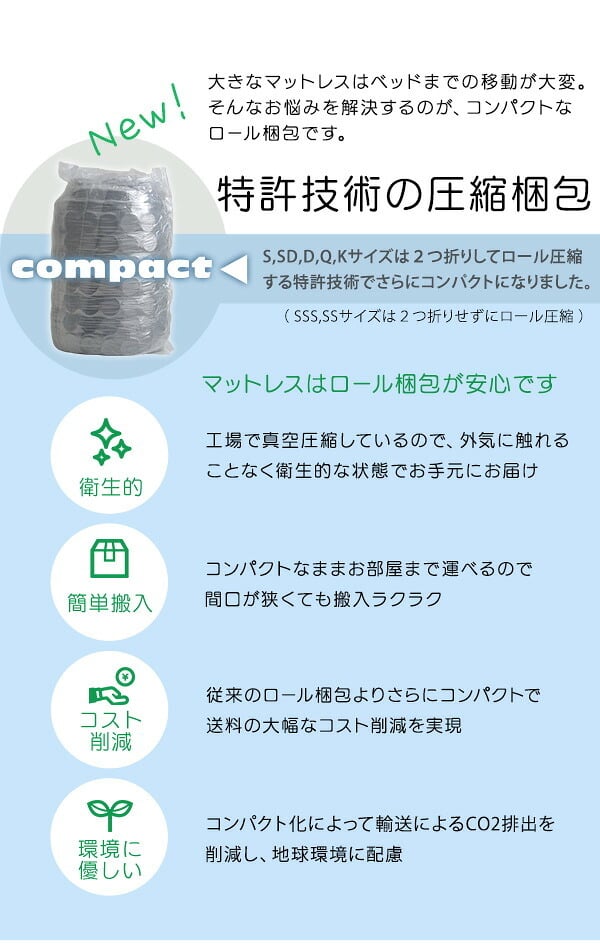 ポケットコイルマットレス ホームテイスト マットレス ポケットコイル 高品質 コンパクト 高密度コイル スリムシングル