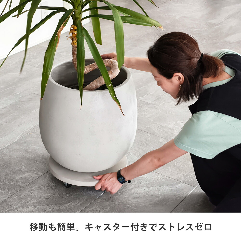 ガーデン エクステリア セメント製キャスター付きプランターキャリー36cm 2台組 TR360-2P 直径36 スタンド フラワースタンド ベース キャスター 台車 鉢置き 花台 プランター おしゃれ インテリア 室内 ベランダ 新生活