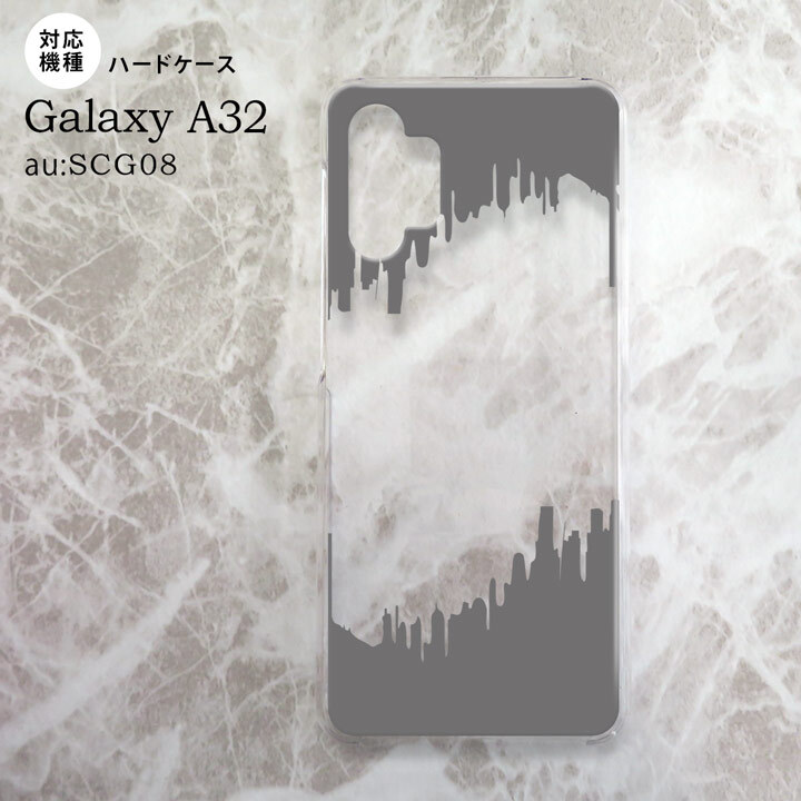 SCG08 Galaxy A32 ケース ハードケース ホラー グレー nk-a32-195