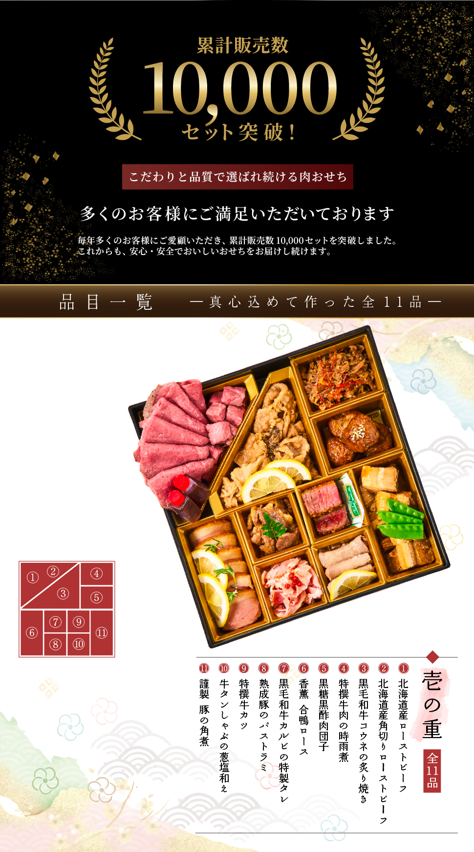 おせち 2027 肉おせち 【豊楽】 2～3人前 1段 冷蔵 【送料無料(一部地域除く】