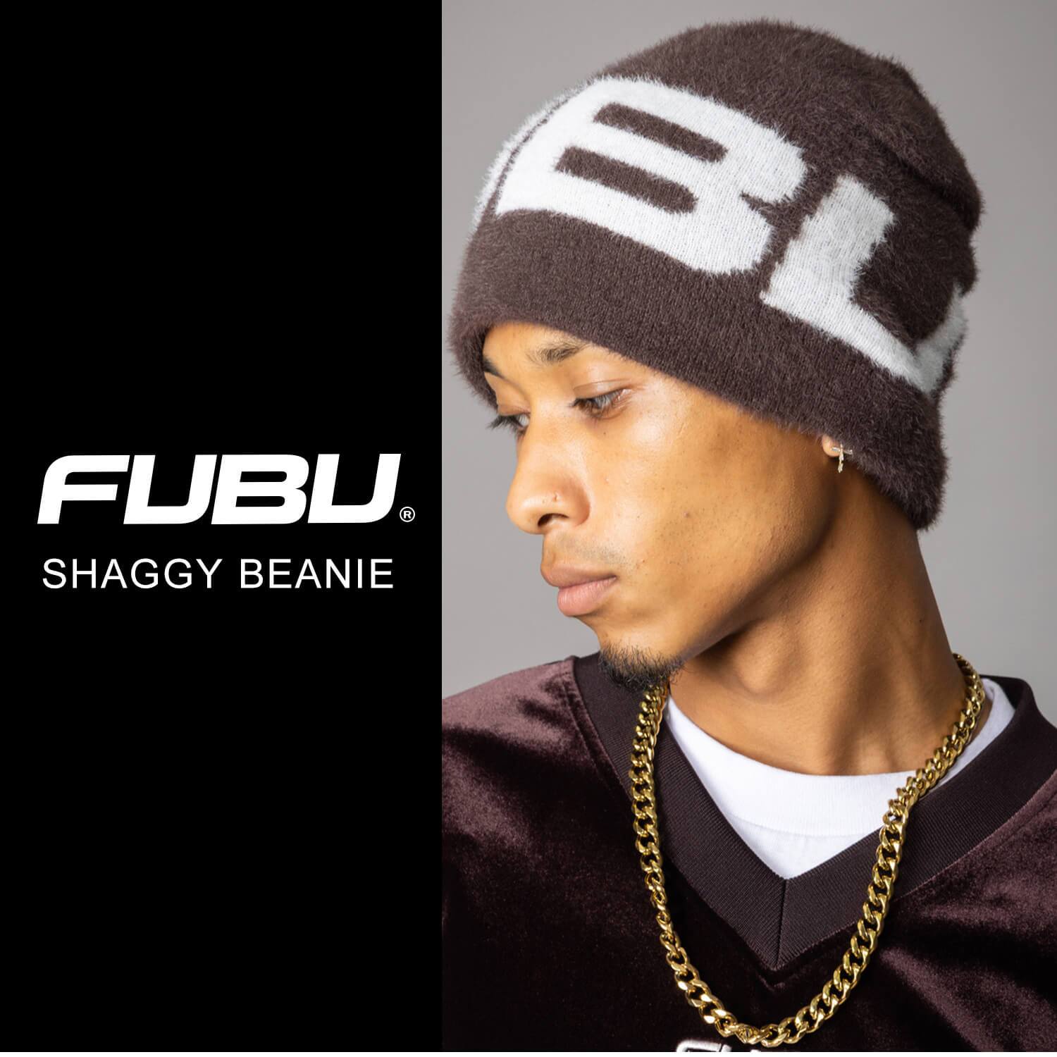FUBU フブ ニットキャップ メンズ シャギー ビーニー ニット帽 防寒 アクリル ブランド ギフト プレゼント ヒップホップ ダンス レディース ユニセックス 秋冬 fam-62901 2026FW karlas