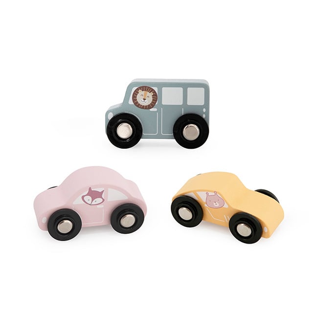 PolarB カーキャリア ポルカドット[おもちゃ 2歳 ミニカー 知育玩具 車 男の子 木のおもちゃ 誕生日プレゼント 女の子 乗り物 木製 プレゼント くるま 子供 知育 3歳 クリスマスプレゼント 木製玩具 ごっこ遊び ギフト]