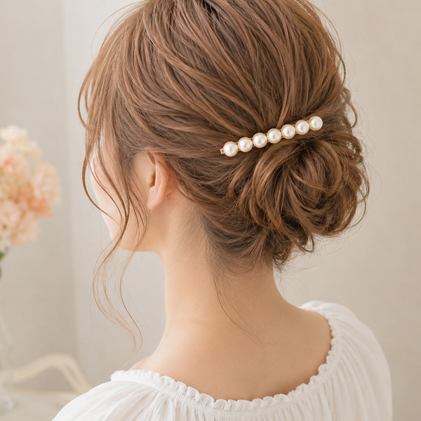 3点セット特別価格☆大きめ12mmパールコレクション/ネックレス/イヤリング/バレッタ☆日本製