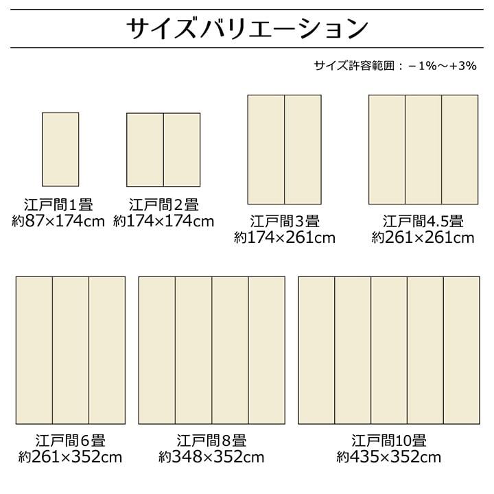 ラグ カーペット 洗える 日本製 国産 アウトドア レジャー 和室 シンプル 江戸間10畳(約435×352cm)