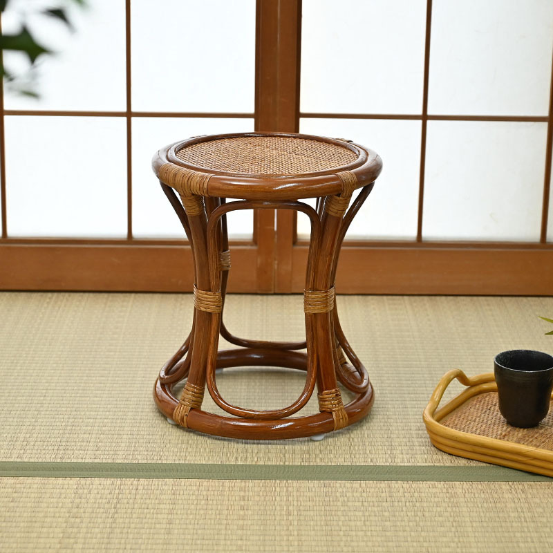 チェア 椅子 籐 スツール 腰掛け ラタン 籐製 軽い 和風 和モダン アジアン ナチュラル インテリア テイスト 家具 脱衣所 脱衣場 洗面所 誕生日 プレゼント 新生活