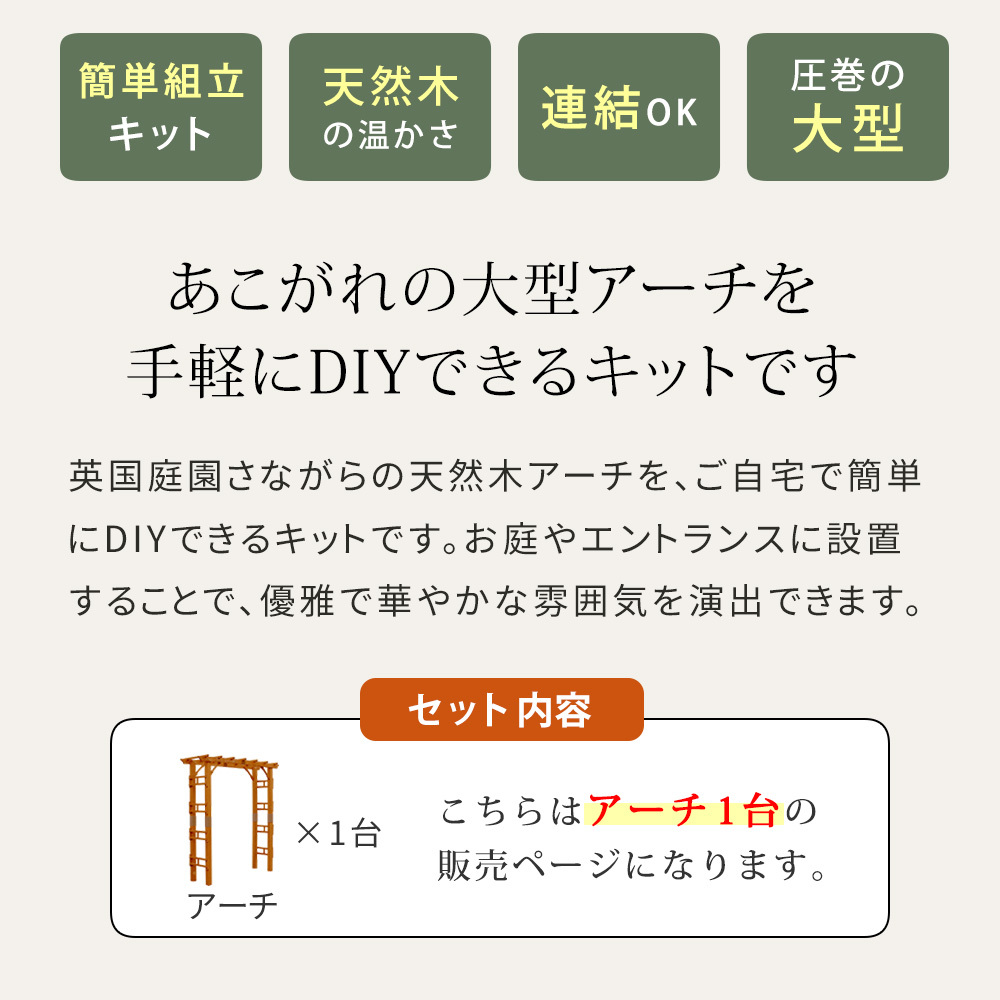 ガーデン エクステリア 天然木製アーチ アーチ 木製 パーゴラ DIY キット 菜園 鉢置き 花置き台 玄関 バルコニー ベランダ 屋外 おしゃれ お庭 ガーデニング 園芸 190 1台 FLPG-R1900アーチ 大型 ウッド 門 ゲート diy