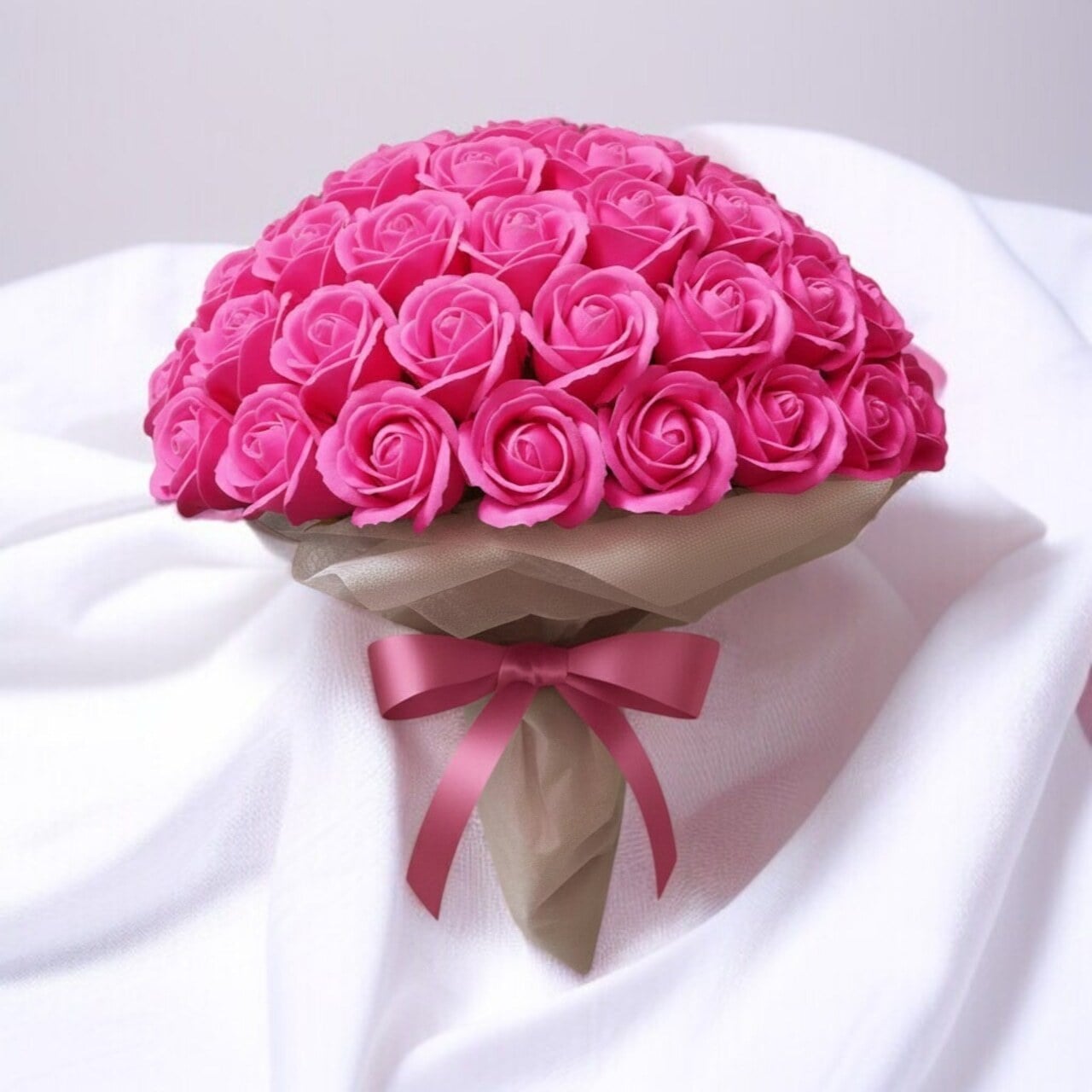 【ローズピンク】「サヴォンローズ」 花束 ブーケ バラの花束 薔薇の花束 花ギフト フラワーギフト フラワーボックス プロポーズ サプライズ ソープフラワー シャボンフラワー 石鹸フラワー 石鹸の花 石鹸のバラ 枯れない花 インテリア 母の日 父の日 敬老の日 クリスマス バレンタイン ホワイトデー 誕生日 入学 卒業 就職 結婚祝い 結婚記念日 退職祝い 記念日 