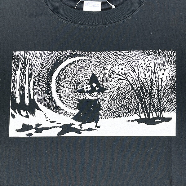 ムーミン スナフキン ドライクールタッチTシャツ ブラック アパレル MOOMIN 送料込み