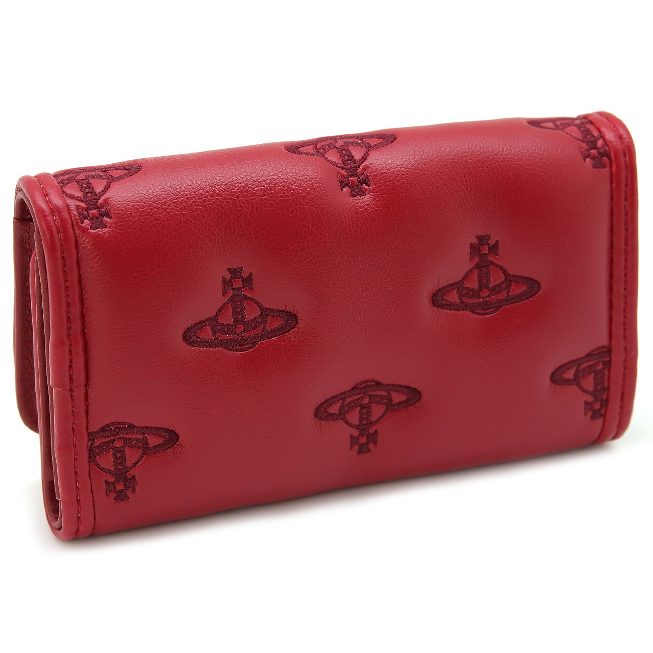 ヴィヴィアンウエストウッド キーケース キーホルダー レディース メンズ 男女兼用 キーリング Vivienne Westwood ヴィヴィアン マルチオーブ型押し レッド VW4297 (5115003RW-S002K-H201) 【2026年秋冬モデル】 【ラッピング無料 誕生日 お祝い プレゼント ギフト 贈り物】