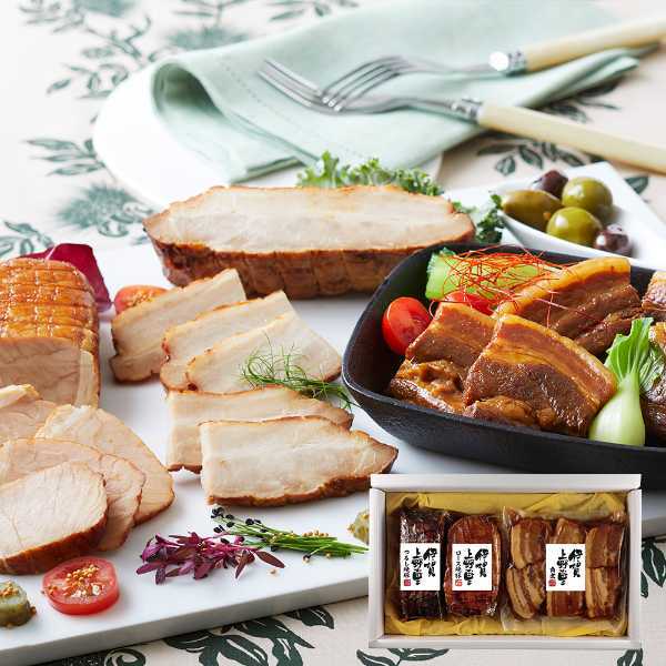 伊賀上野の里 焼豚 豚角煮 詰合せ ギフト セット つるしバラ焼豚 ロース焼豚 惣菜 肉料理 詰め合わせ お取り寄せ グルメ 内祝 お祝い お返し 贈り物 贈答用 敬老の日 父の日 母の日 お中元 お歳暮 冷蔵