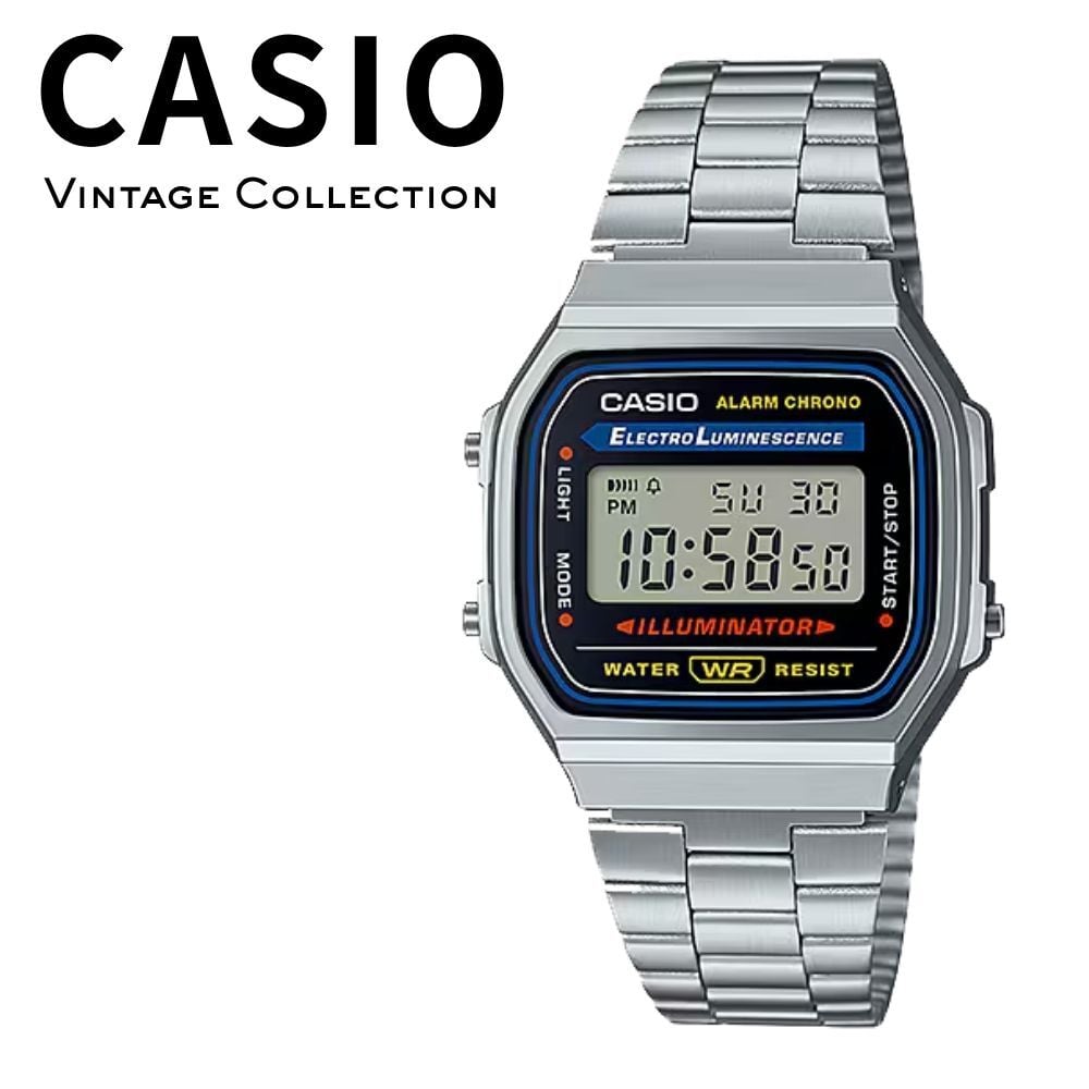 箱なし カシオ 腕時計 メンズ レディース CASIO デジタル シルバー ブラック レトロ ヴィンテージ ストップウォッチ アラーム バックライト 軽量 海外モデル 逆輸入 通勤 通学 プレゼント ギフト 成人 卒業 入学
