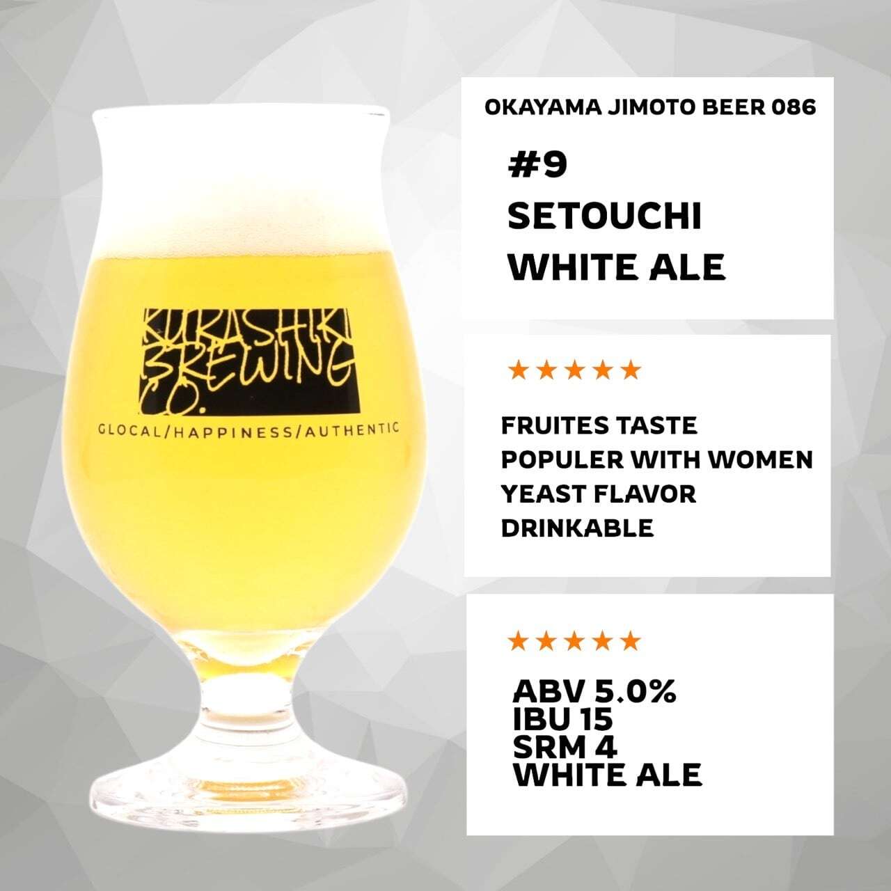 ＃9 SETOUCHI WHITE ALE OKAYAMA JIMOTO BEER 086 地ビール お中元 お歳暮 父の日