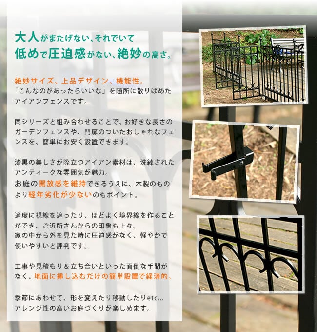 ガーデン エクステリア パークアベニューゲート単品 フェンス ゲート 扉 アイアン ガーデニング 枠 柵 仕切り 目隠し 境目 クラシカル アンティーク トレリス つる 薔薇 バラ 朝顔 園芸 ラティス
