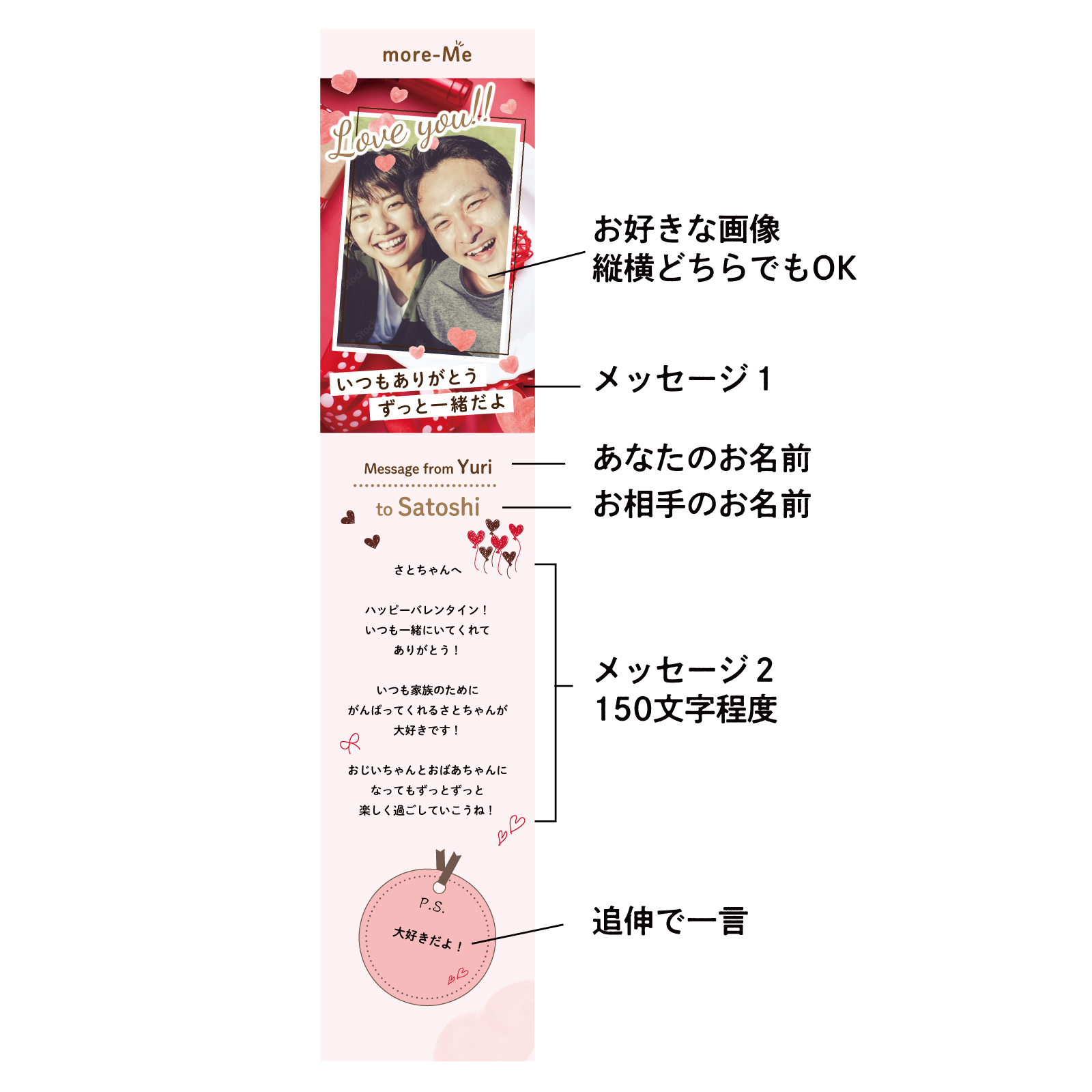 more me for message スマホをかざすと想いが溢れるデジタルメッセージ【ビッグラブ】メッセージギフト  誕生日 記念日 プレゼント【送料無料】