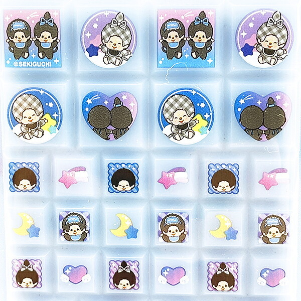 モンチッチ カットピースシール (チェック) 文具