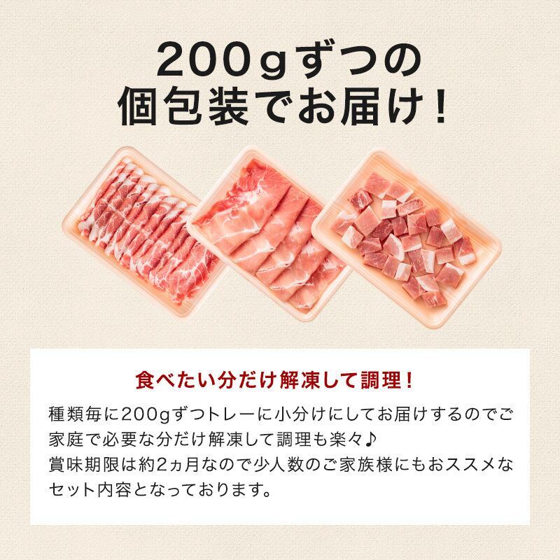 【食べ比べ】豚肉ヘルシーしゃぶしゃぶお試しセット 1kg【宮崎県産くりぷ豚】