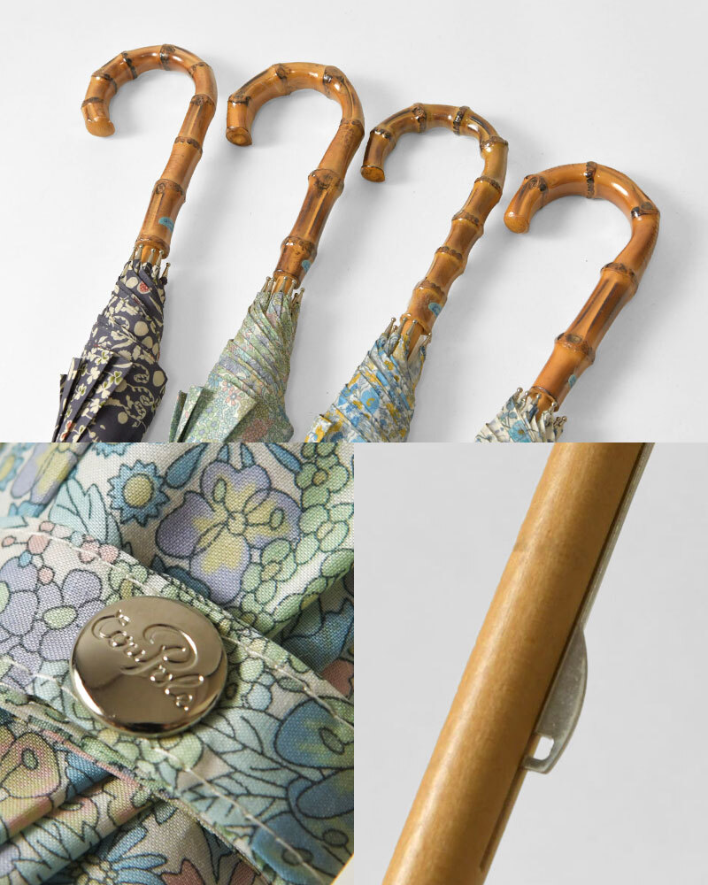 【Cou Pole クーポール】晴雨兼用 リバティプリント バンブーハンドル 長傘 / UVカット日傘 (CC-73004)レディース LIBERTY 花柄 フラワー 紫外線対策 日本製 プレゼント ギフト coupole 雨傘 母の日 クリスマス 60代 50代 40代 30代