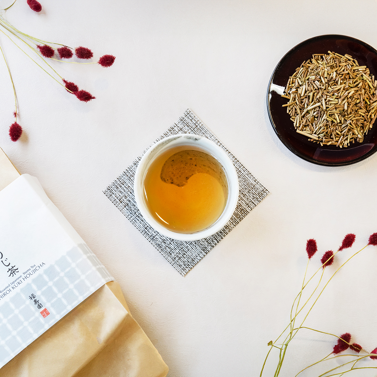【福寿園】白い茎ほうじ茶 100g袋入　【ほうじ茶】【無料ラッピング】