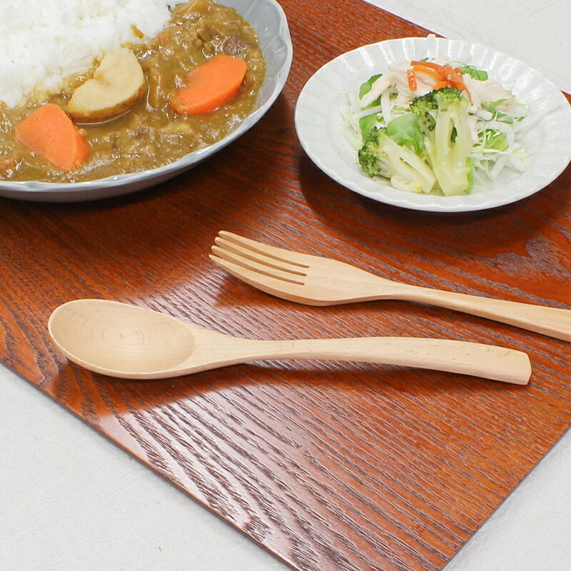 スプーン おしゃれ カトラリー 木 木製 カトラリーセット 5本セット カレースプーン 業務用 かわいい 丼 20cm スープ お弁当用 漆 天然木製 食器 カレー カフェ風 シンプル ブナの木 白木 北欧風 ナチュラル カレー