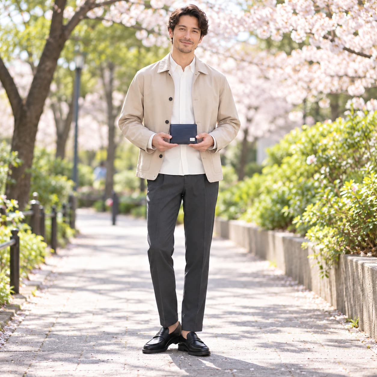 LANVINenBlue ランバンオンブルー 折り財布 財布 ウォレット アドニス 二つ折り財布  メンズ 普段使い 牛革 レザー