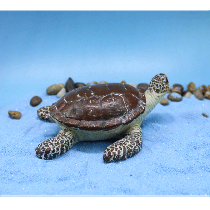 海亀 置物 リアル ウミガメ オブジェ 樹脂製 動物 フィギュア 水槽 アクアリウム 装飾 ミニチュア ガーデン インテリア 雑貨 海洋生物 飾り ジオラマ 撮影小物 プレゼント