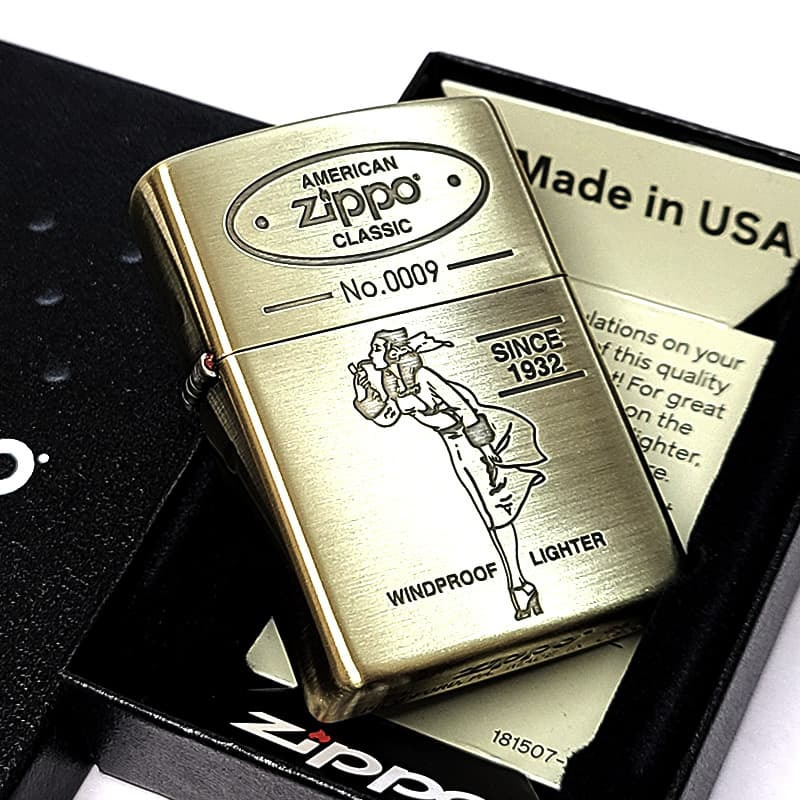 ZIPPO ライター Windy 限定 シリアルナンバー入り ジッポ アンティーク ゴールド クラシック 真鍮古美 おしゃれ 彫刻 ブラス レディース かわいい メンズ ギフト プレゼント
