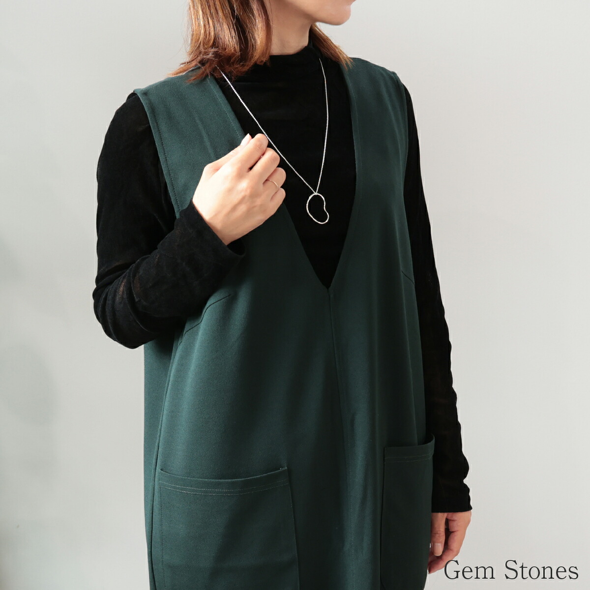 そのまま被れる 服の上から着けられるロングネックレス シルバー９２５ アート チェーン ６０ｃｍ ハート シルバーネックレス ペンダント　レディース シンプル SV925 記念 誕生 petit