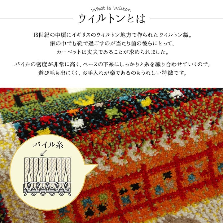 ラグ カーペット 玄関 マット トルコ ウィルトン 織り 約50×80cm 抗菌防臭 消臭 へたりにくい ギャベ