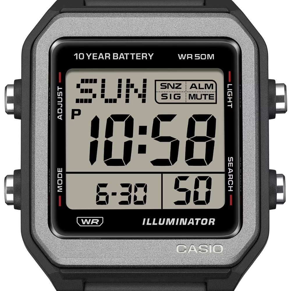カシオ 腕時計 メンズ CASIO 海外モデル 10年電池 デジタル 大画面 ブラック 軽量 LEDライト付き スポーツ 学生 高校生 中学生 プレゼント 成人 卒業 入学