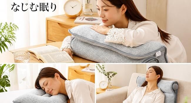 Nekara ネックピロー 枕 首枕 頸椎サポート 低反発 首サポート まくら 睡眠枕 安眠枕 仰向け 横向き対応 コンパクト 洗える枕