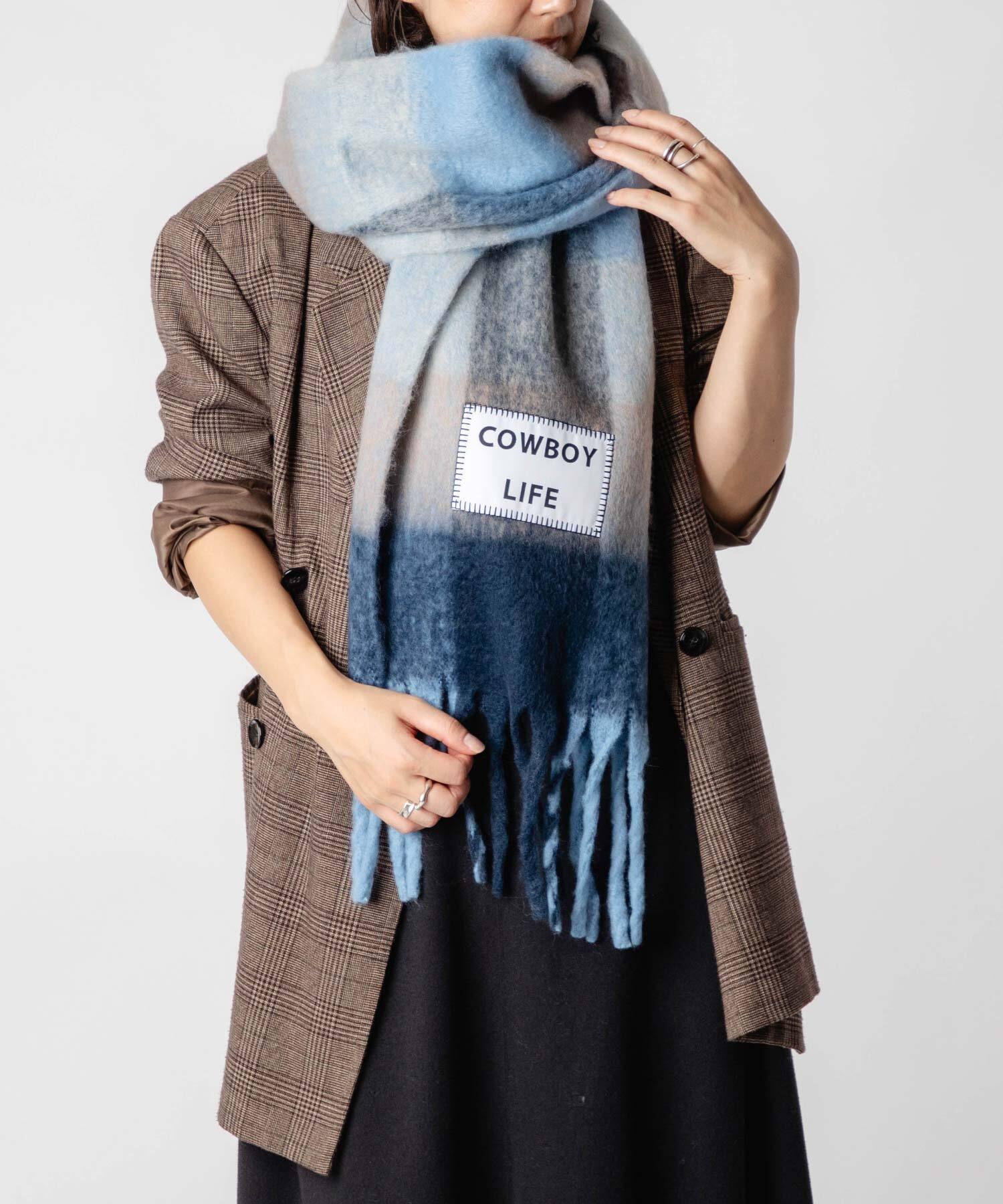 【正規品】 バーブ トゥ ドゥ VERB TO DO SCARF マフラー C-SCARF スカーフ レディース チェック 大判 フリンジ ファッション小物