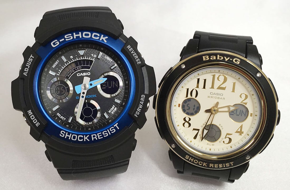 ペアウオッチ gショック恋人たちのGショックペアウォッチ G-SHOCK BABY-G ペア腕時計 カシオ 2本セット gショック ベビーg アナデジ AW-591-2AJF BGA-151EF-1BJF お揃い    新品 人気  婚約　夫婦 高級　クリスマス プレゼント おすすめ