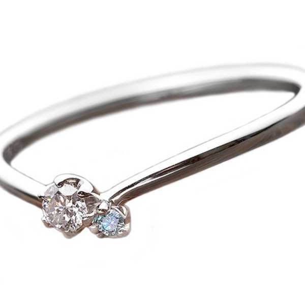 ダイヤモンド リング 指輪 プラチナ Pt950 合計0.06ct アイスブルーダイヤモンド V字モチーフ 11.5号 レディース アクセサリー ジュエリー 鑑別カード付き