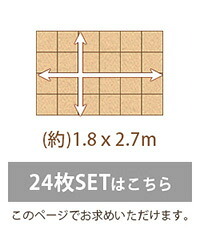 ジョイントコルクマット サイドパーツ付き 大判45cm 防音・保温 Etle-エーテル- CMT-24--NA ナチュラル 24枚セット ホームテイスト インテリア 収納 カーペット マット 畳 タイルカーペット